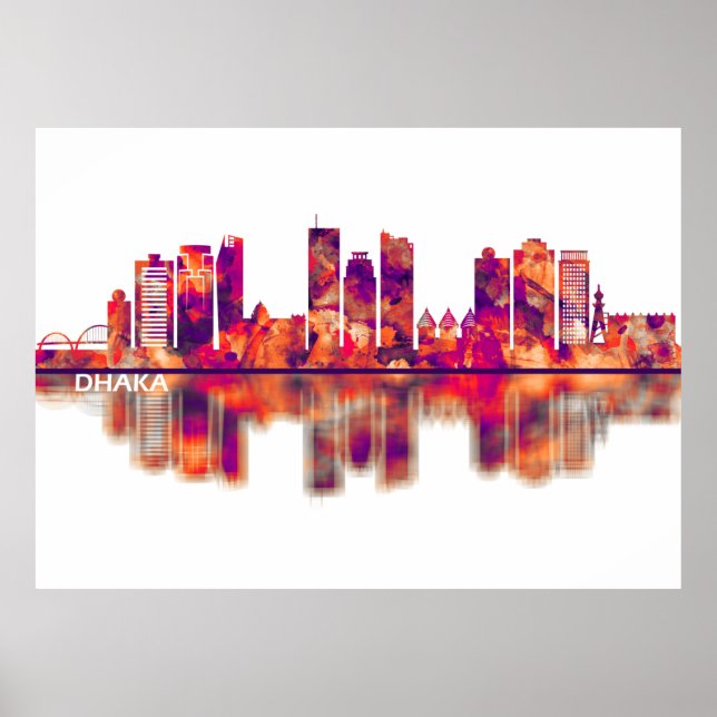 Póster Skyline Dhaka (Frente)