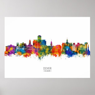 Póster Skyline Dover Delaware