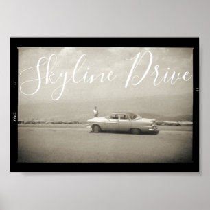 Póster Skyline Drive Mid-century Inspired