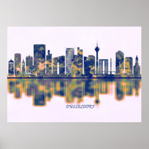 Póster Skyline Dusseldorf