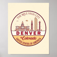 Skyline Emblem de Denver Colorado