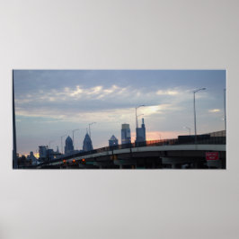 Póster Skyline Filadelfia con Poster de autopistas