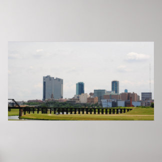 Póster Skyline Fort Worth