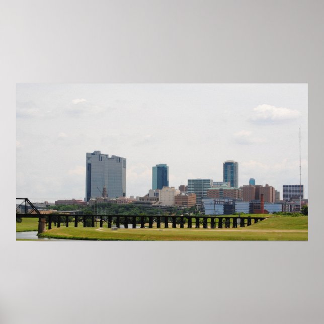 Póster Skyline Fort Worth (Frente)