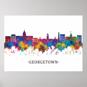 Póster Skyline Georgetown Guyana