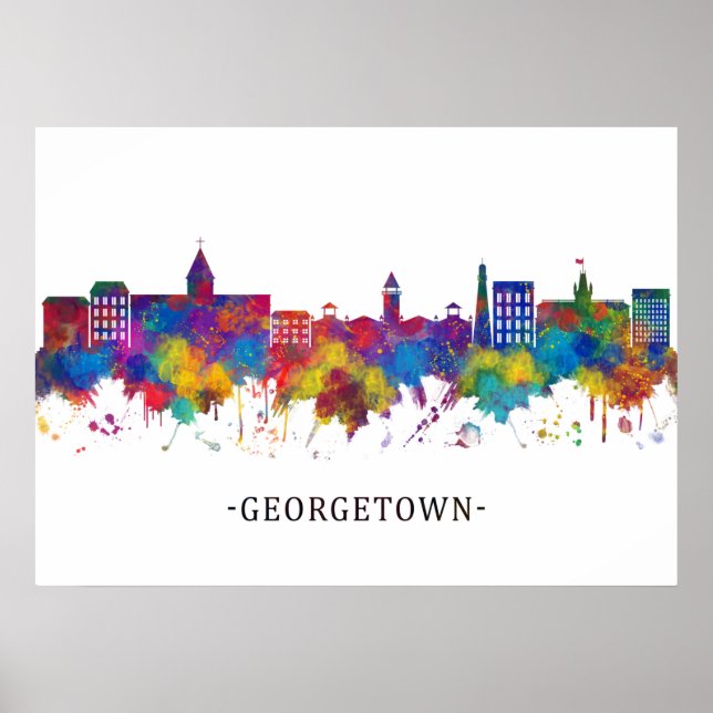 Póster Skyline Georgetown Guyana (Frente)