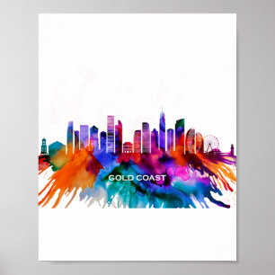 Póster Skyline Gold Coast