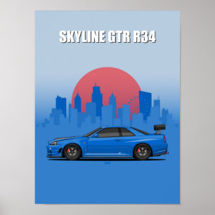 Póster Skyline GTR R34