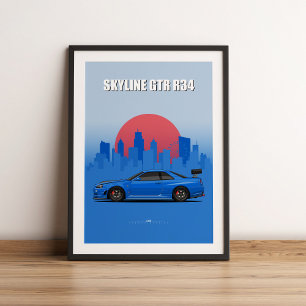 Póster Skyline GTR R34