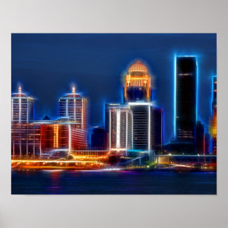 Póster Skyline Louisville Ky