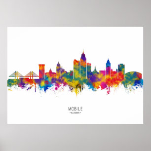 Póster Skyline móvil de Alabama