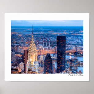 Póster Skyline New York De Noche - Pequeño