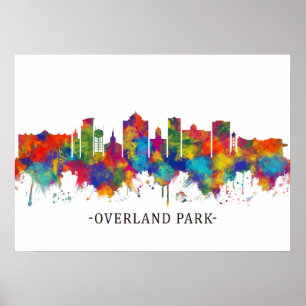 Póster Skyline Overland Park Kansas