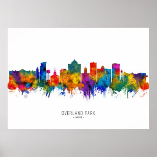 Póster Skyline Overland Park Kansas