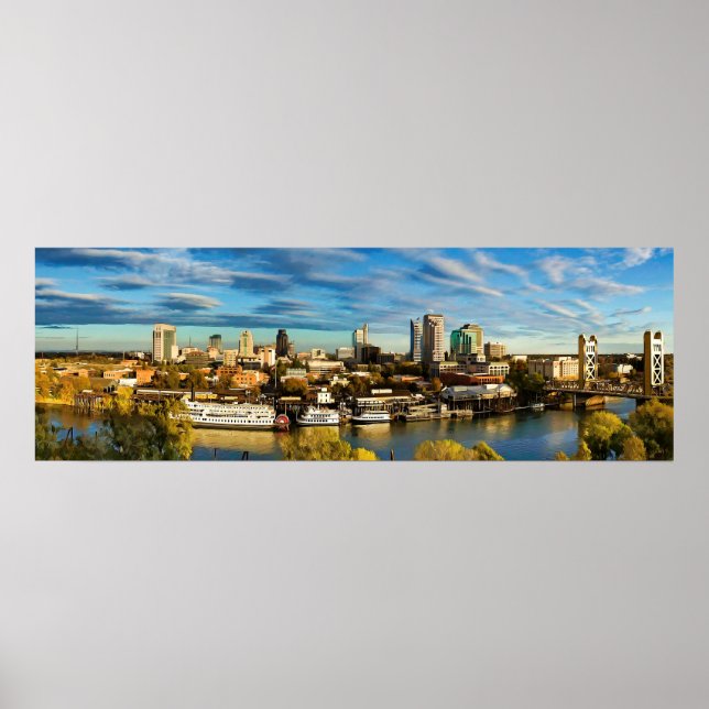 Póster Skyline Sacramento California (Frente)