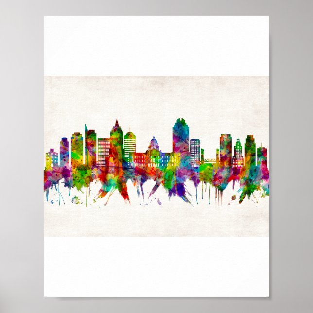 Póster Skyline Sacramento California (Frente)