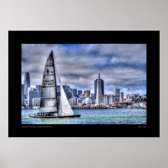 Póster Skyline Sail - San Francisco (Frente)