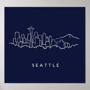 Póster Skyline Seattle