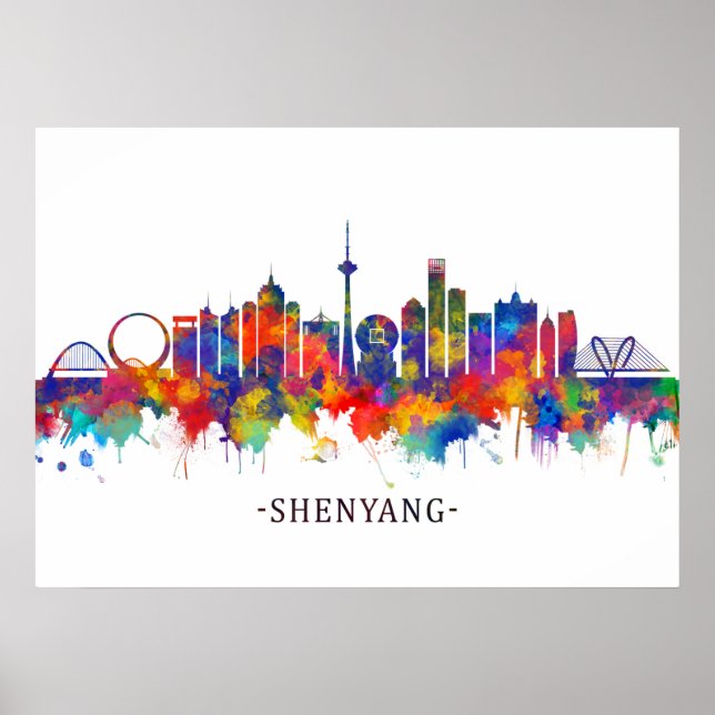 Póster Skyline Shenyang (Frente)