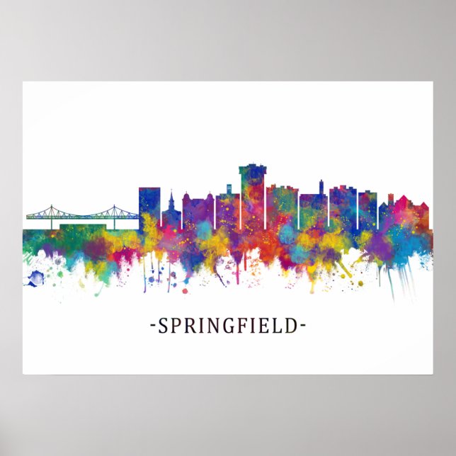Póster Skyline Springfield Missouri (Frente)