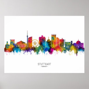 Póster Skyline Stuttgart Germany