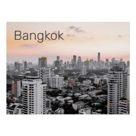 Póster Skyline Sunset Panorama BKK Tailandia