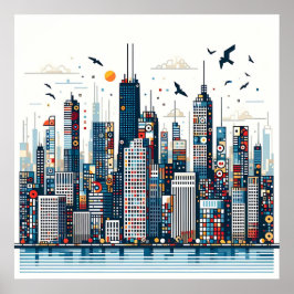 Póster Skyline urbano