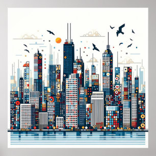 Póster Skyline urbano