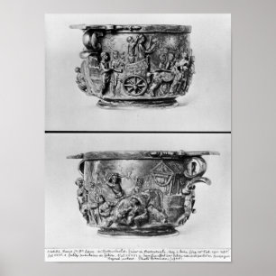 Póster Skyphos que representan la procesión consular