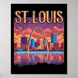 Póster Skyscape Skyline del Arco de la Puerta de enlace d