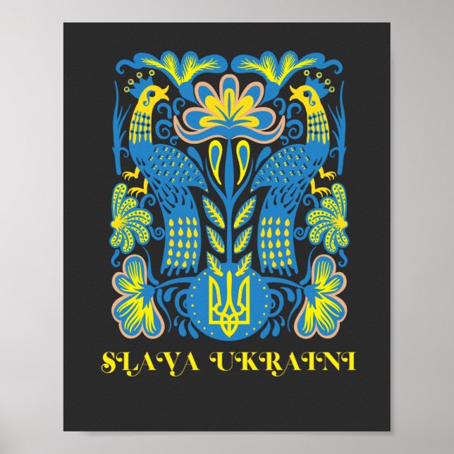 Póster Slava Ukraini (Frente)