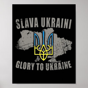 Póster Slava Ukraini Camiseta de Ucrania Gloria a Ucrania