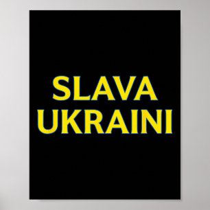 Póster Slava Ukraini – Colores Ucranianos Audaces Apoyan 