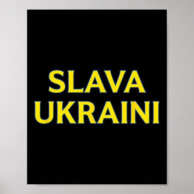 Póster Slava Ukraini – Colores Ucranianos Audaces Apoyan  (Frente)