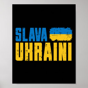 Póster Slava Ukraini Gloria a Ucrania Bandera Mujeres Ucr