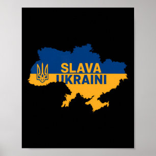 Póster Slava Ukraini Gloria a Ucrania Camiseta Apoyo a Uc