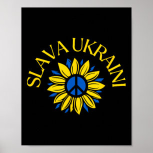 Póster Slava Ukraini Gloria a Ucrania Mantente con Ucrani
