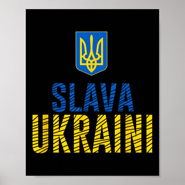 Póster Slava Ukraini - Glory To Ukraine  (Frente)