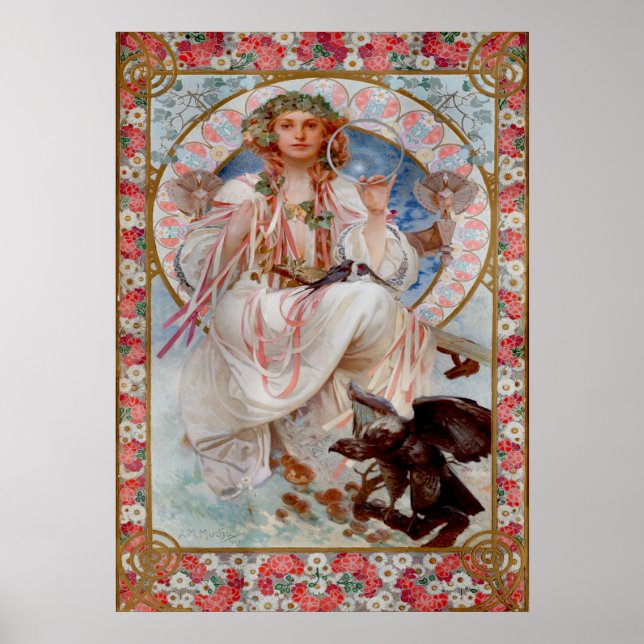 Póster Slavia de Alphonse Mucha (Frente)