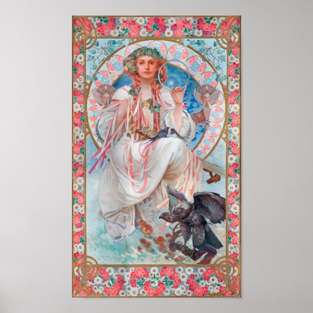 Póster Slavia, Mucha (Frente)