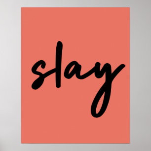 Póster Slay Moderna Minimalista de moda estilizada colo