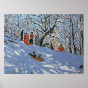 Póster Sledging en las maderas 2011 de Allestree