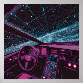 Póster Sleek High-Tech Art: Digital Horizon Command Deck