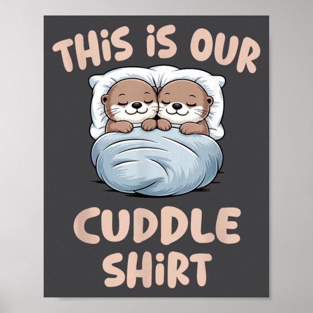 Póster Sleeng Otter Couple This Is Our Cuddle  (Frente)