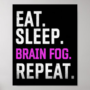 Póster Sleep Niebla del cerebro Repetir Fibromialgia Conc