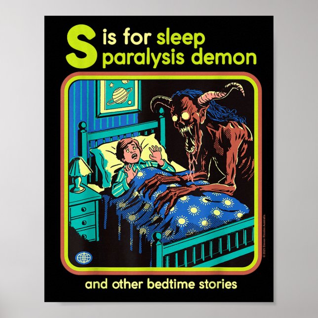 Póster Sleep Paralysis Demon Sarcastic Retro Funny Adult  (Frente)