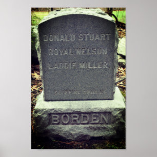 Póster 'Sleeping Awhile' Lizzie Borden Dog Headstone