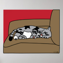 Sleeping Cat Olivia Print