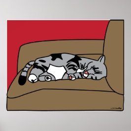 Póster Sleeping Cat Olivia Print