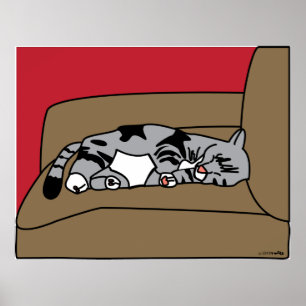 Póster Sleeping Cat Olivia Print